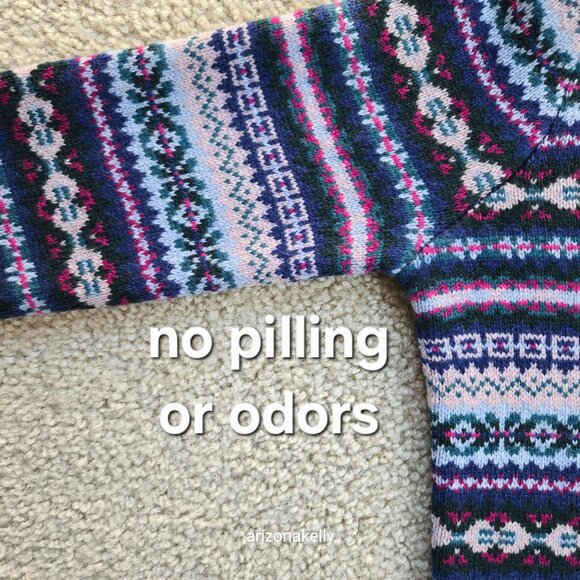 Brooks Brothers Fair Isle Sweater Lambswool Blend XS Blue Purple - Picture 3 of 16